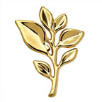 Polished Leafy Branch Silhouette Brooch original white background product photo