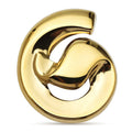 Abstract Circular Wave Brooch — Gold