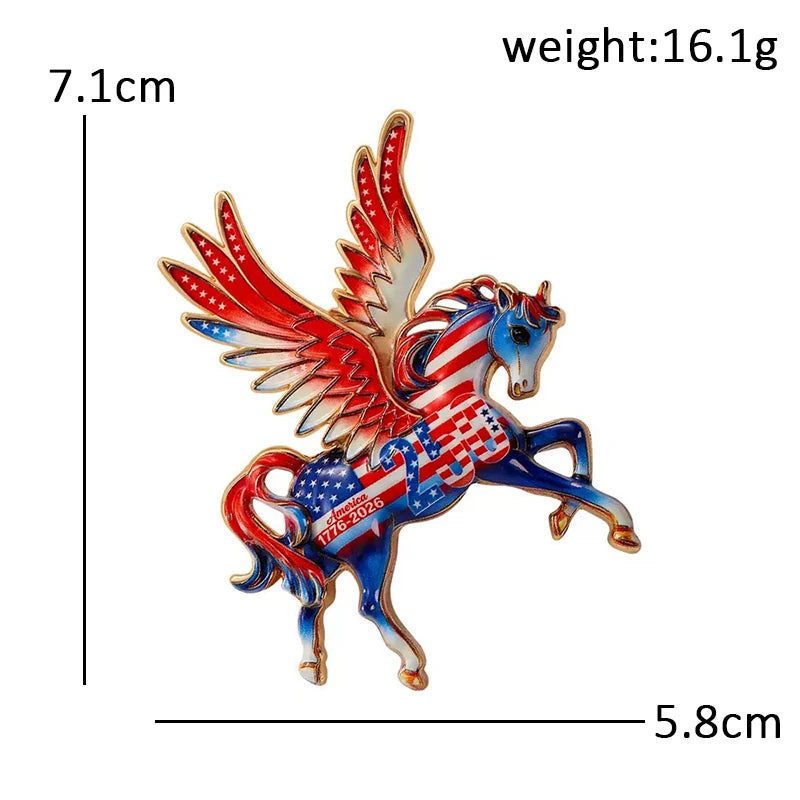 America 250 Commemorative Motif Brooch