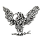 Vintage Eagle with Raised Feathered Wings Brooch original white background product photo
