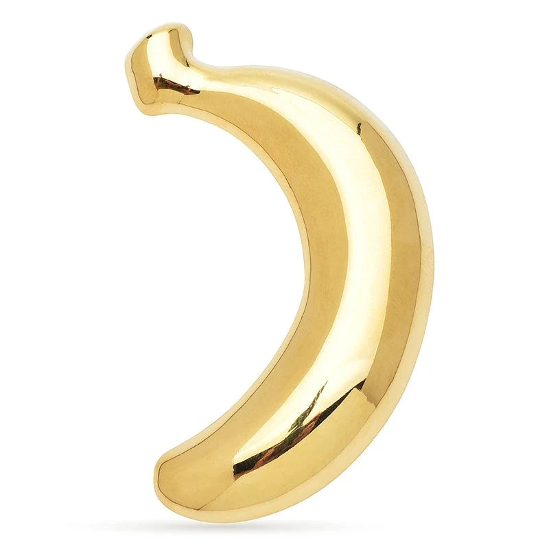 Polished Banana Stainless Steel Brooch