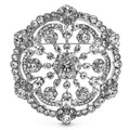 Round Rhinestone Filigree Flower Brooch product variant photo