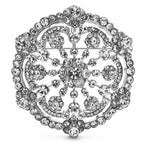 Round Rhinestone Filigree Flower Brooch product variant photo