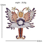 Winged Winter Fairy Brooch — dimensions