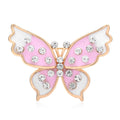 Pastel Enamel Jeweled Butterfly Brooch