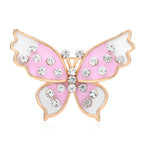 Pastel Enamel Jeweled Butterfly Brooch