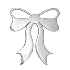 Polished Ribbon Bow Brooch original white background product photo