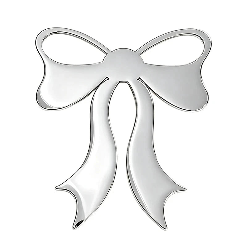 Polished Ribbon Bow Brooch original white background product photo