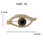 Rhinestone Eye with Black Iris Brooch — dimensions