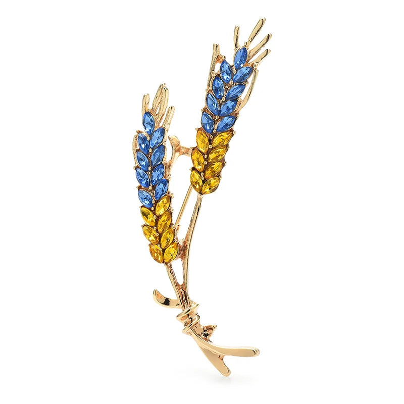 Broche épi de blé ornée de bijoux