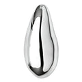 Polished Sculptural Teardrop Brooch on its original white background