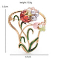 Jeweled Nature and Symbol Motif Brooch