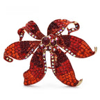 Large Rhinestone Flower with Curved Petals Brooch original variant product photo