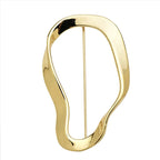 Asymmetric Sculptural Loop Frame Brooch original white background product photo