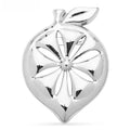 Lemon Slice with Leaf Brooch — Silver