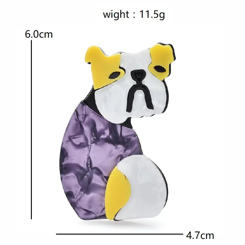 Playful Acrylic Animal and Character Brooch
