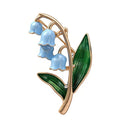 Blue Lily of the Valley Sprig Brooch original white background product photo
