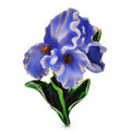 Blue Enamel Orchid Flower Spray Brooch — Blue Orchid Spray