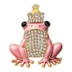 Crowned Frog with Sparkling Belly Brooch original white background product photo