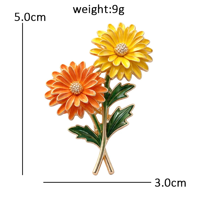 Birth Flower Garden Motif Brooch