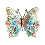 Butterfly with Flower-Trimmed Wings Brooch original white background product photo