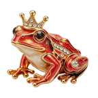 Patterned Frog Prince with Crown Brooch original white background product photo