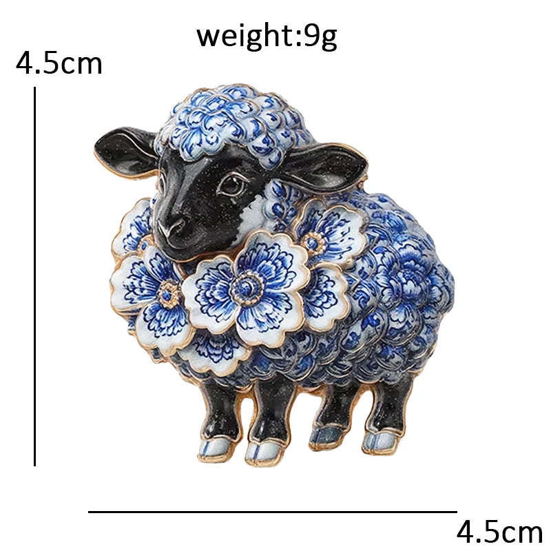 Floral Woodland Creature Motif Brooch