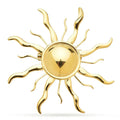 Wavy Ray Sun Stainless Steel Brooch — Gold