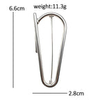 Minimal Elongated Loop Brooch