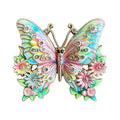 Butterfly with Flower-Trimmed Wings Brooch original white background product photo