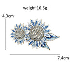 Twin Sunflower Sparkle Brooch
