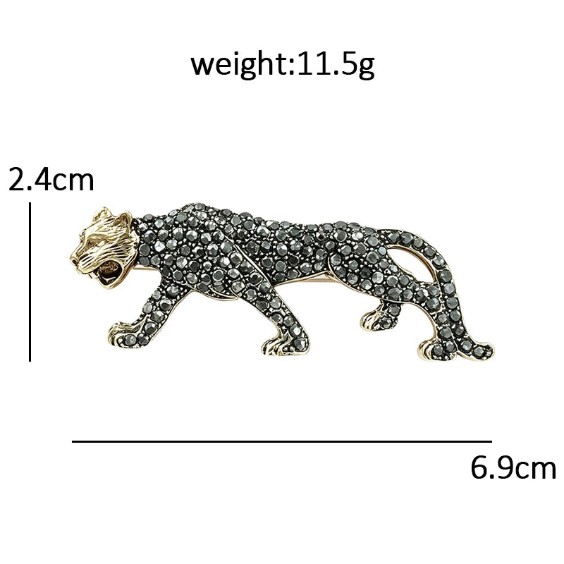 Prowling Leopard Sparkle Brooch