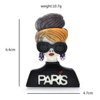 Paris Lady with Sunglasses Acrylic Brooch