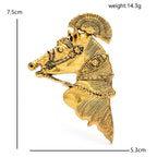 Textured Horse Head with Bridle Brooch dimensions and weight