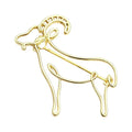 Minimalist Horned Goat Outline Brooch original white background product photo