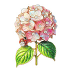 Hydrangea Flower with Ladybug Brooch original white background product photo