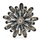 Layered Jeweled Daisy Brooch
