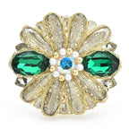 Faceted Daisy Flower Brooch