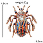 Ornate Patterned Scarab Beetle Brooch