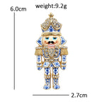Crowned Nutcracker King Brooch