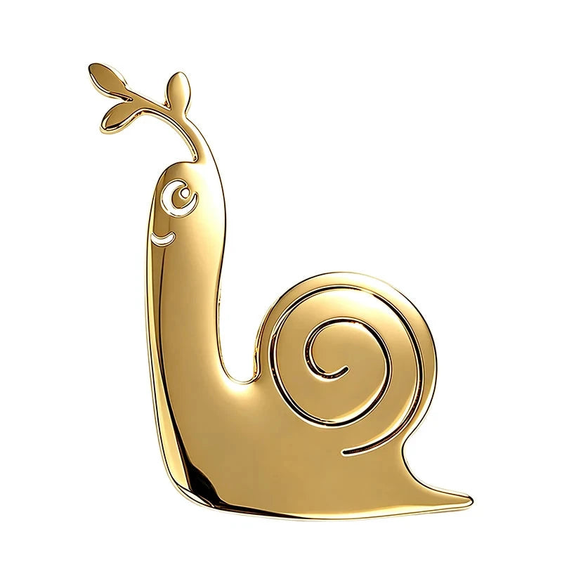 Playful Spiral Shell Snail Brooch original white background product photo