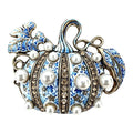 Pearl-Look-Accent Pumpkin with Curling Vine Brooch original white background variant photo