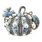 Pearl-Look-Accent Pumpkin with Curling Vine Brooch original white background variant photo