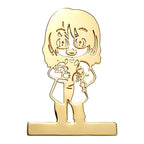 Playful Cartoon Girl Silhouette Brooch original white background product photo