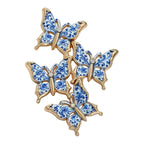 Blue and White Butterfly Cluster Brooch