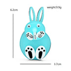 Articulated Acrylic Rabbit Brooch — dimensions