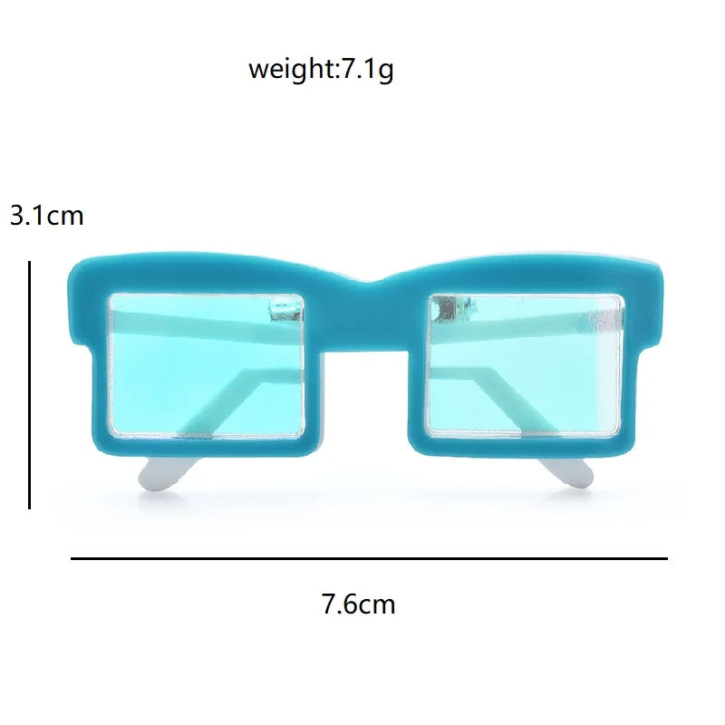 Colorful Acrylic Sunglasses Brooch — dimensions