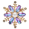 Faceted Snowflake with Pearl-Look Center Brooch original variant product photo