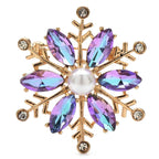 Faceted Snowflake with Pearl-Look Center Brooch original variant product photo