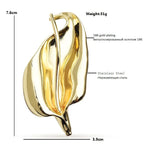 Sculptural Lily Stainless Steel Brooch — dimensions